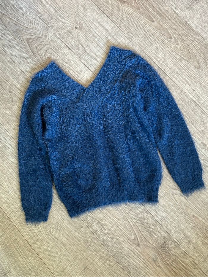 Pull bleu tout doux à manches longues Morgan taille M comme neuf - photo numéro 8