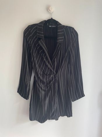 Robe blazer satinée