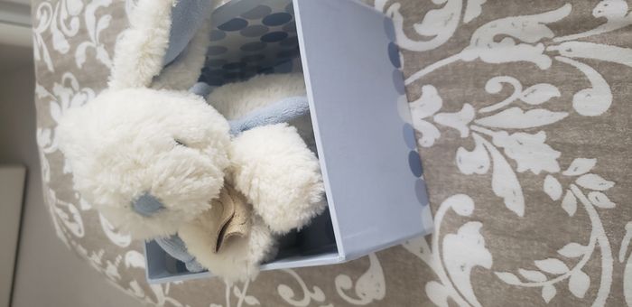 lapin bleu doudou et compagnie dans sa boîte d'origine - photo numéro 2