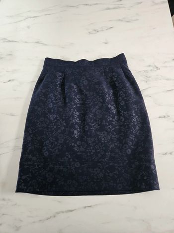 Jupe bleu à fleurs taille S