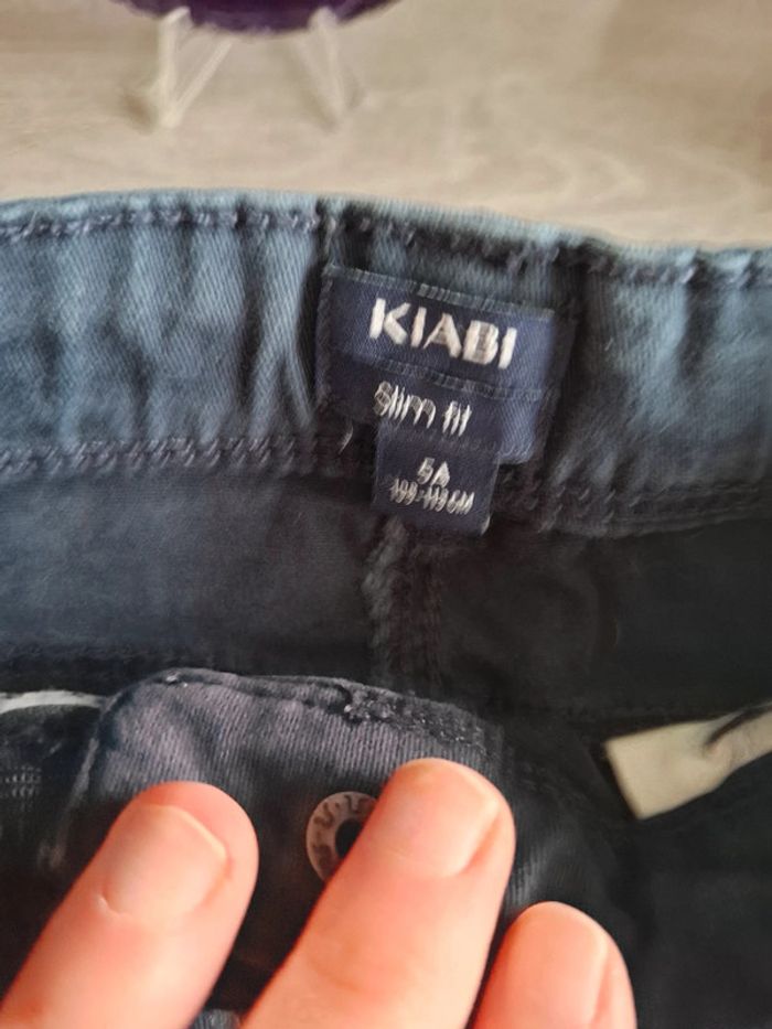 Pantalon slim bleu nuit kiabi 5 ans - photo numéro 3