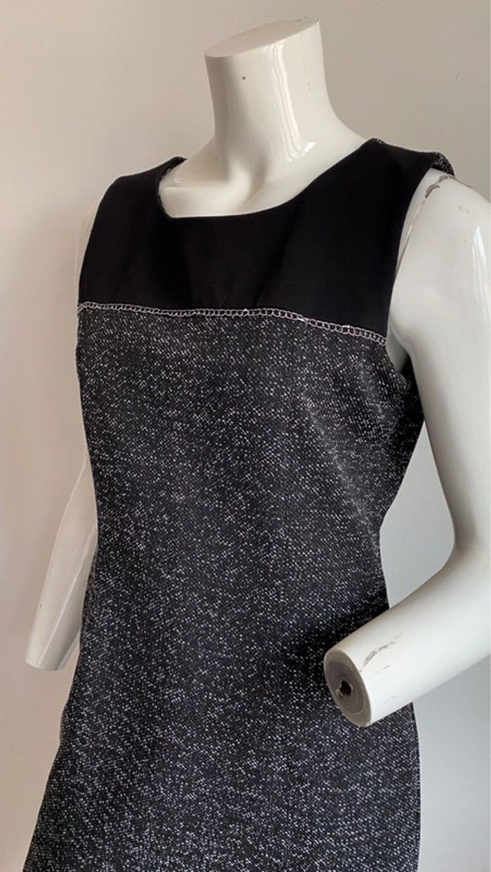 Robe noire et grise Christine Laure taille 38 - photo numéro 2