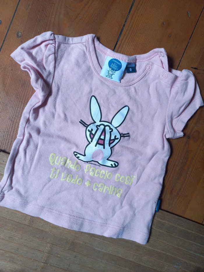 Beau T-shirt 100% coton 6 a 12 mois