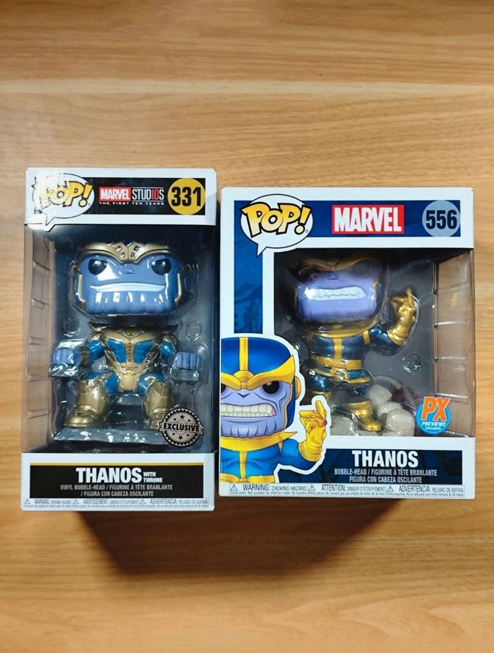 Lot 2 Funko Pop! Thanos With Throne #331 & Thanos #556
