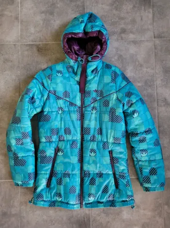 Doudoune '' Adidas'' couleur violet/bleu, taille XS.