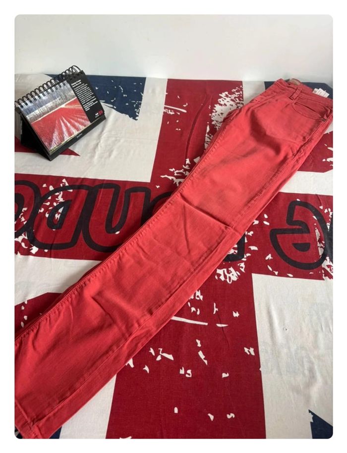 Jeans Celio rouge straight fit taille 38 C15 - photo numéro 13