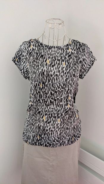 Tee-shirt Camaïeu Noir blanc jaune 38