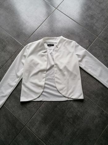 Blazer veste blanche S porté une fois