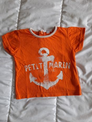 Tee-shirt orange Mini Gang 18M