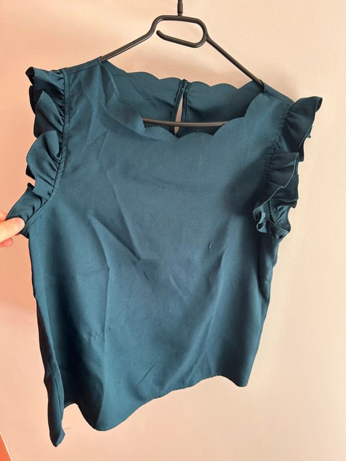 Blouse bleu canard