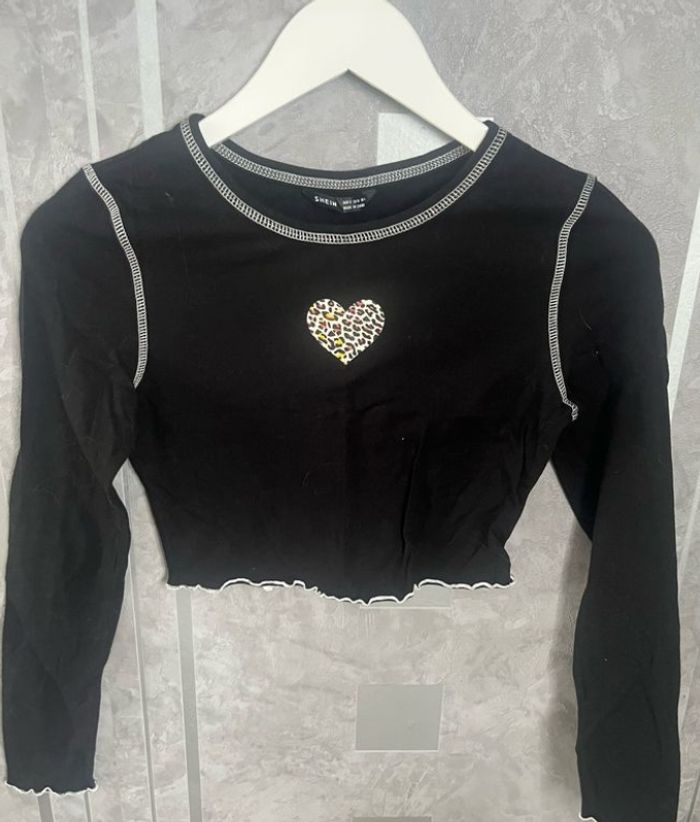 Top coeur longue manche