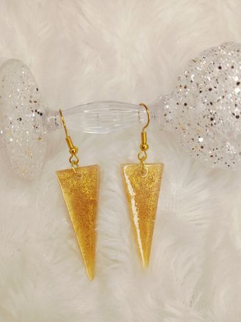 Boucles d'oreilles triangles dorés