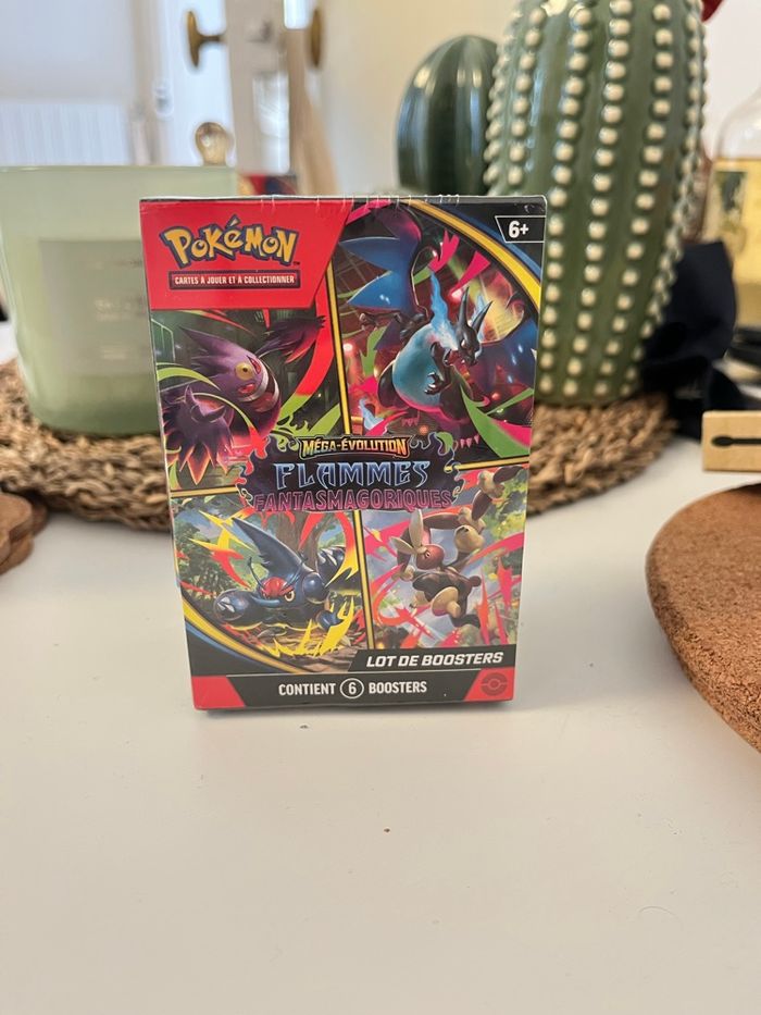 Pokemon Bundle Flammes Fantasmagoriques ME02 Lot de boosters