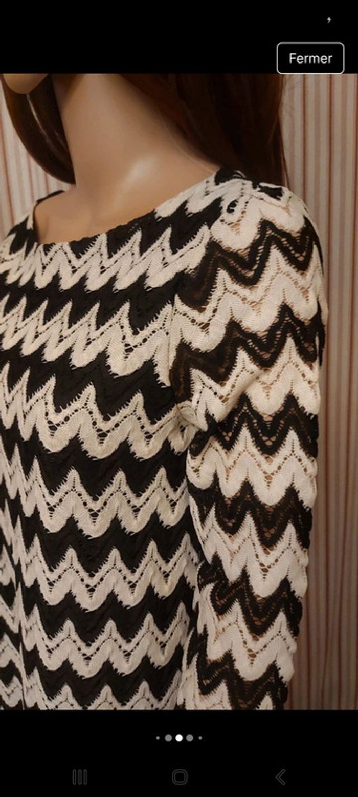 Robe Esprit Fr XL noir et blanc en parfait état - photo numéro 4
