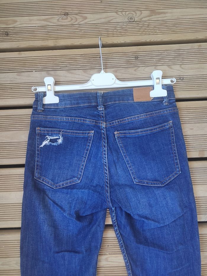 Jean Déchiré bershka Femme – Skinny Taille Basse – Style Urbain & Tendance – Taille S 36 - photo numéro 7