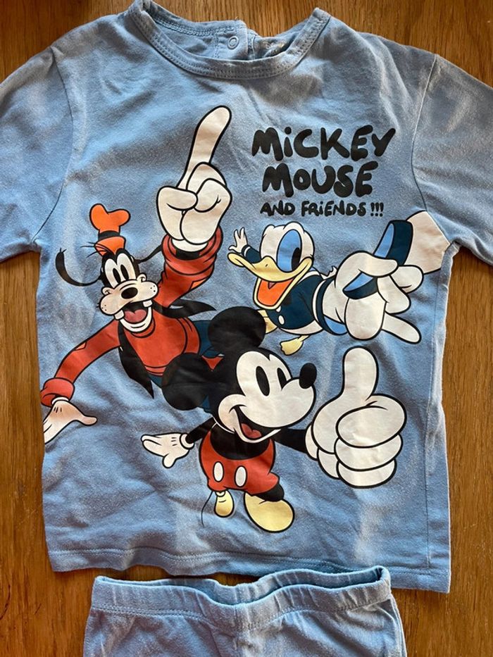 Ensemble pyjama bleu Mickey 3 ans - photo numéro 2
