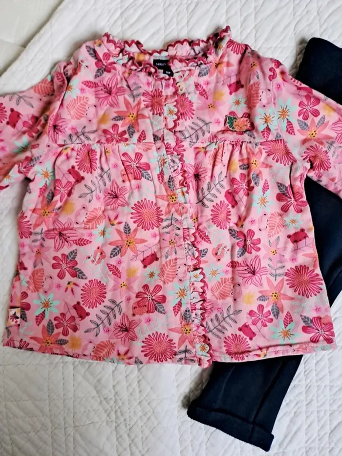 Blouse chaude Sergent major et Legging polaire TAO-Taille 3 ans - photo numéro 2