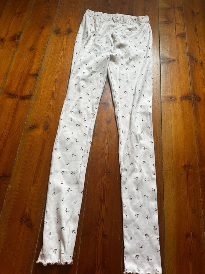 Leggings vertbaudet fleur 12a côtelé