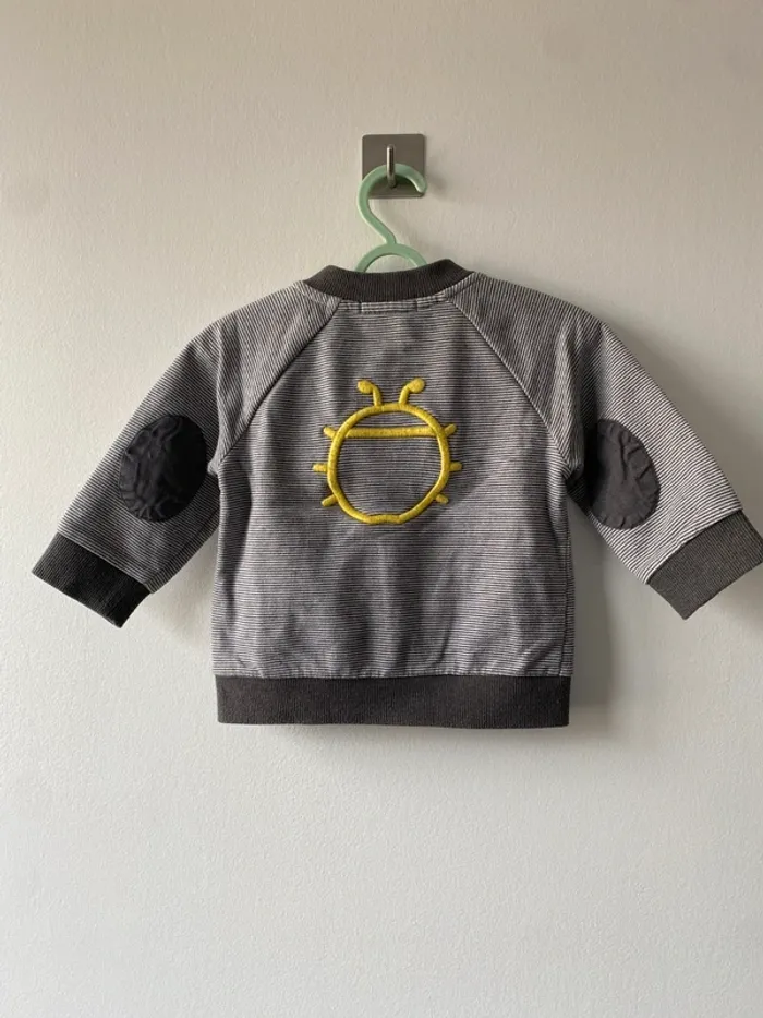 Veste 12 mois obaibi coccinelle jaune dans le dos - photo numéro 5