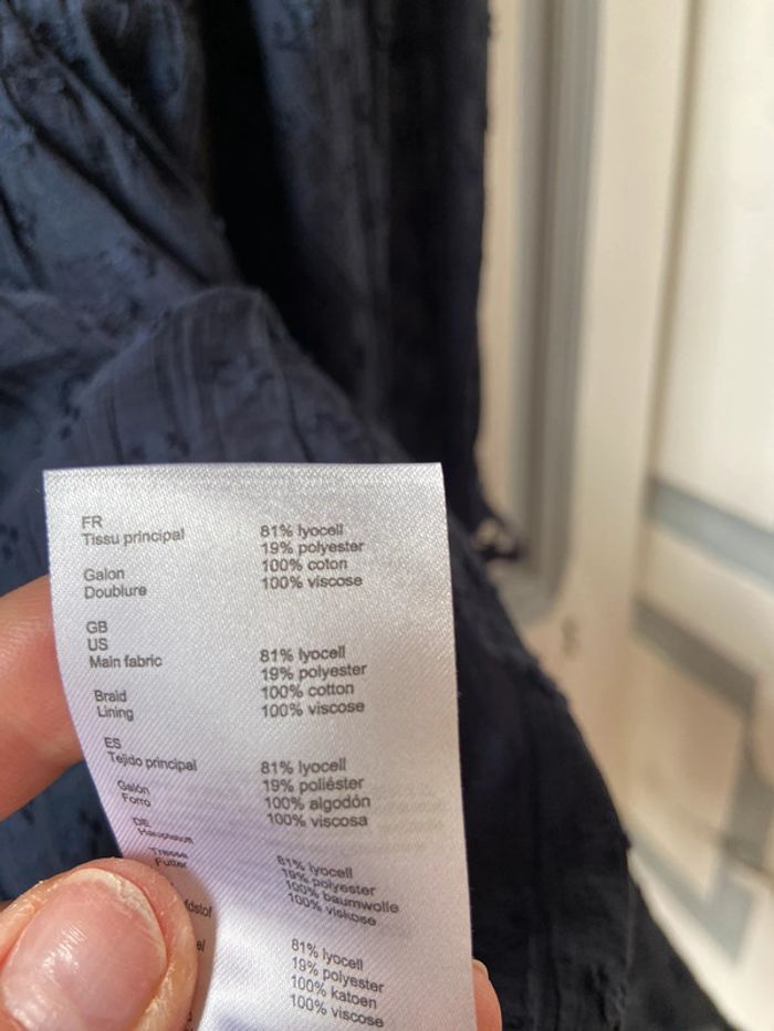 Robe courte bleu marine Claudie Pierlot taille 36 - photo numéro 11