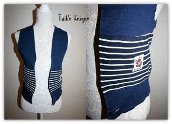 Gilet simili jean taille unique