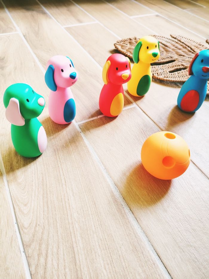 🐶Lot de quilles animaux chiens en plastique marque Ludi - photo numéro 2