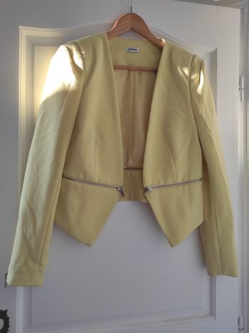 Veste tailleur cintrée jaune Pimkie