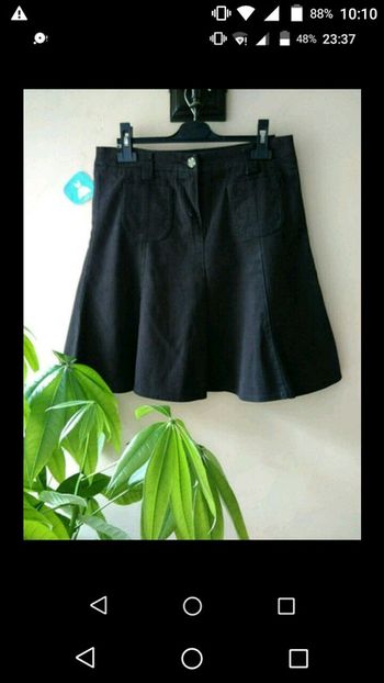 Jupe jeans cache cache taille 38 brun