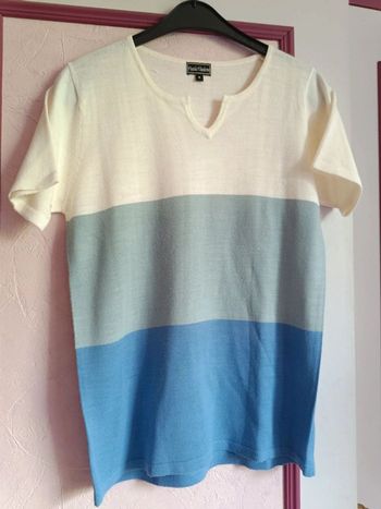 Haut bleu blanc " Paola Vialese" en T.4(42)