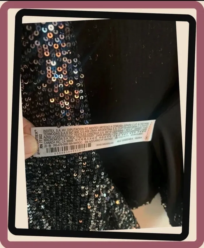 Blouse de soirée à sequins Zara T/XS taille plus grand - photo numéro 12