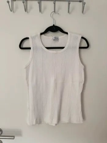 Débardeur blanc Camaïeu vintage taille S