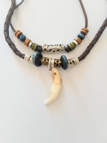 Collier corde réglable, dent