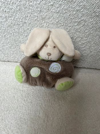 Peluche lapin boule marron CP