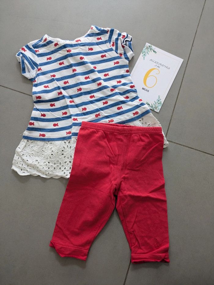 Lot 3 ensembles été 6 mois - photo numéro 2