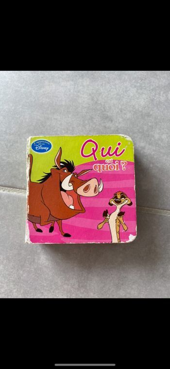 Livre bébé Qui et Quoi Disney