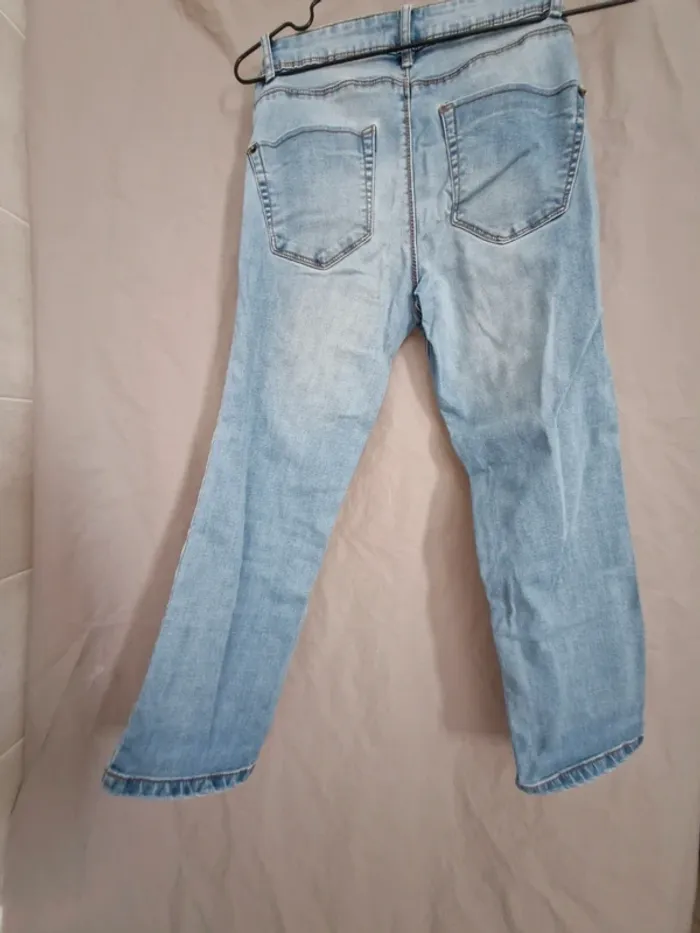 Pantacourt jean bleu femme 38 cache-cache - photo numéro 5