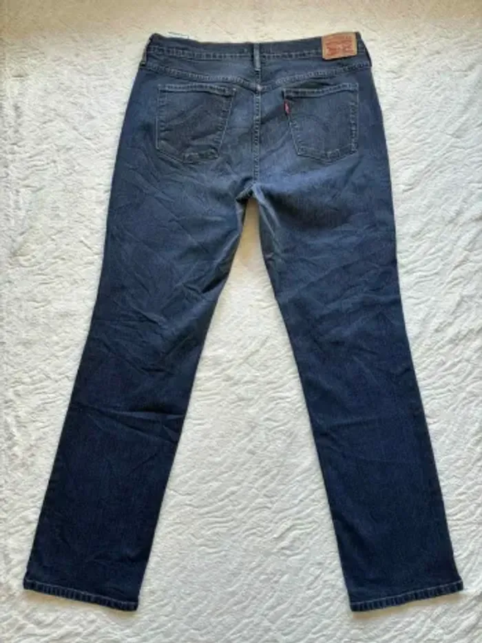 Jean Levi’s 505 Straight femme – taille 42/44 XL/2XL bleu foncé mi taille Modèle US rare - photo numéro 11