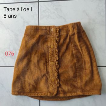 Jupe velours moutarde 8ans