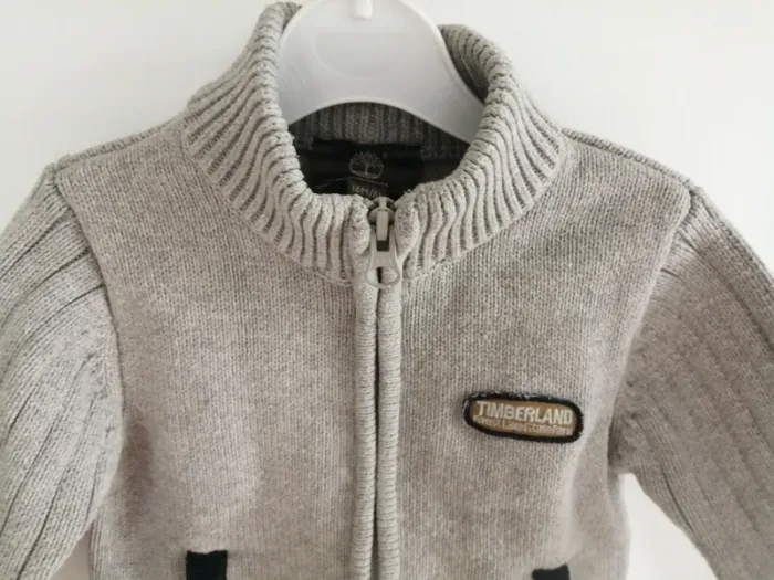 Gilet Zippé timberland gris noir et bleu - photo numéro 2