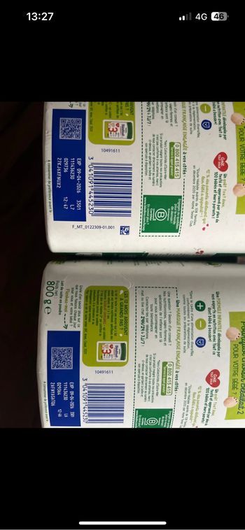 Lait pour bébé. 2 eme âge