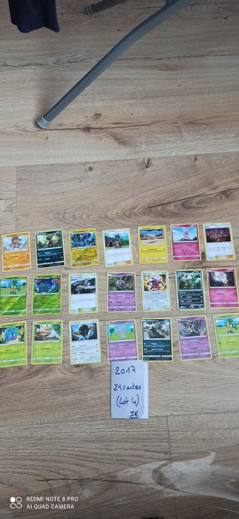 Lot de 21 cartes pokemon 2017
