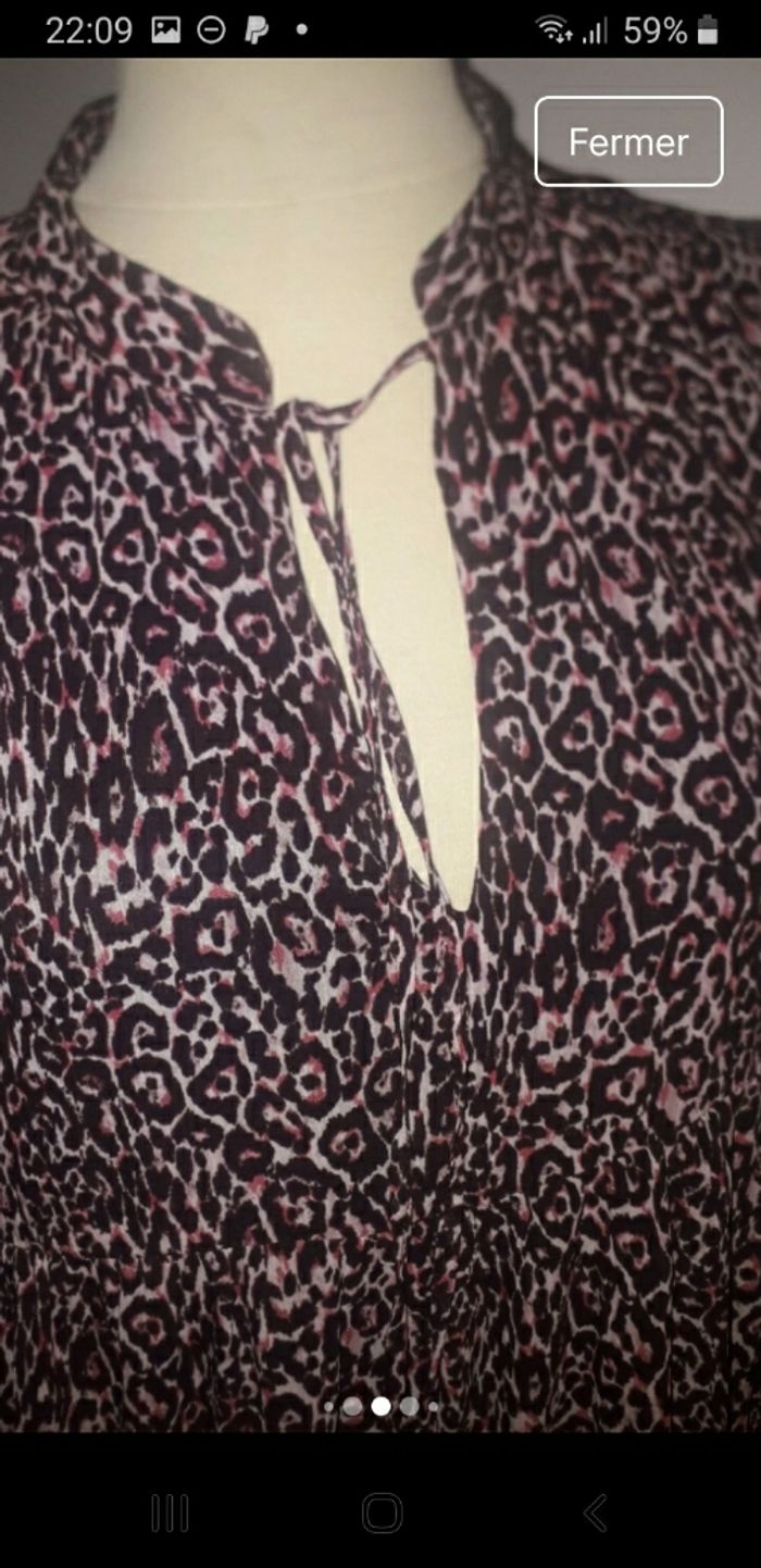 Super robe automne hiver à volants leopard Ikks taille 40 - photo numéro 6