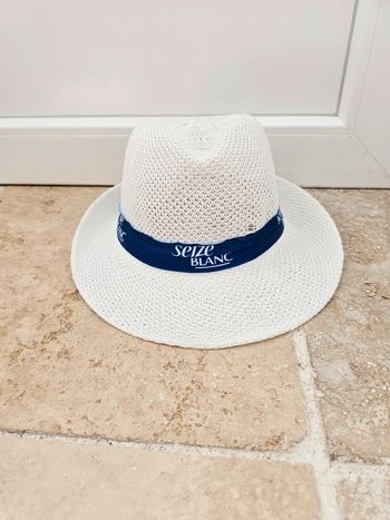 Chapeau blanc et bleu 1664 blanc adulte homme ou femme mixte