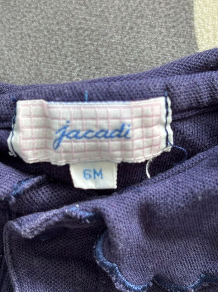 Polo Jacadi bleu marine colle festonné - photo numéro 3