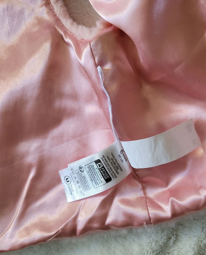 Ensemble bébé fille 3 pièces - Gilet fausse fourrure, Top & Jean - 6 mois - photo numéro 8