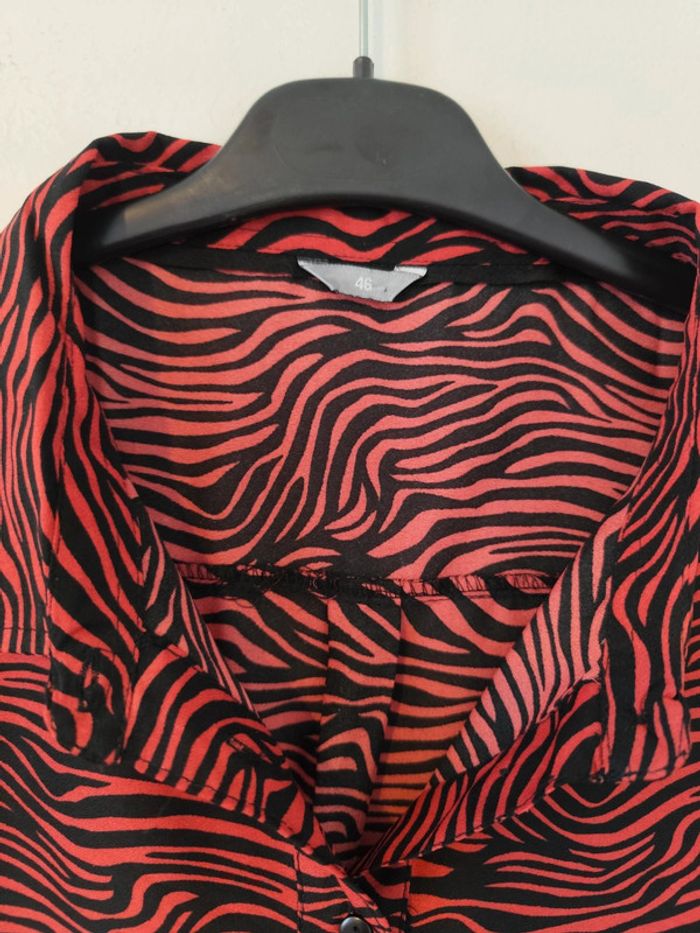Blouse sans manches fluide zébré taille 46 - photo numéro 3