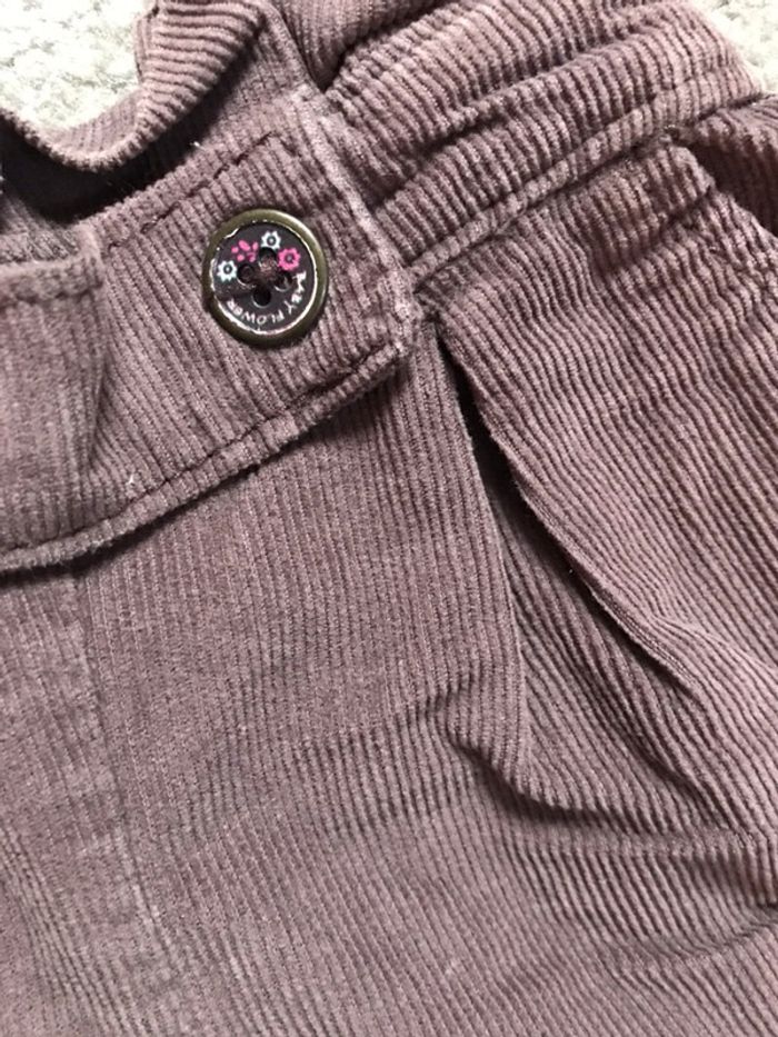 Short velours marron Tape à l'œil fille 18 mois - photo numéro 3