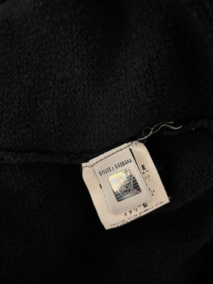 Pull Femme Dolce & Gabbana - Col V - Noir - Coton - Taille L - photo numéro 10