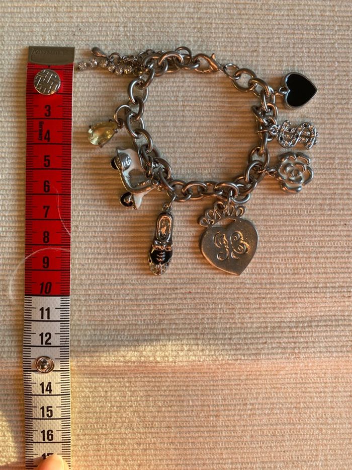 Bracelet avec charms en métal argenté - photo numéro 7