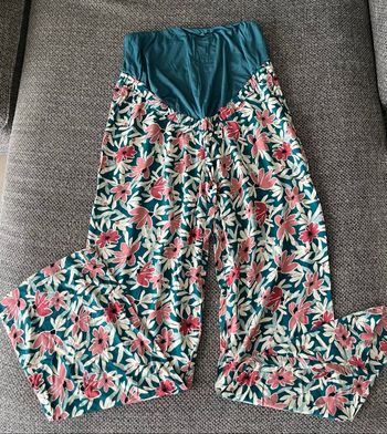 Pantalon grossesse fleuri